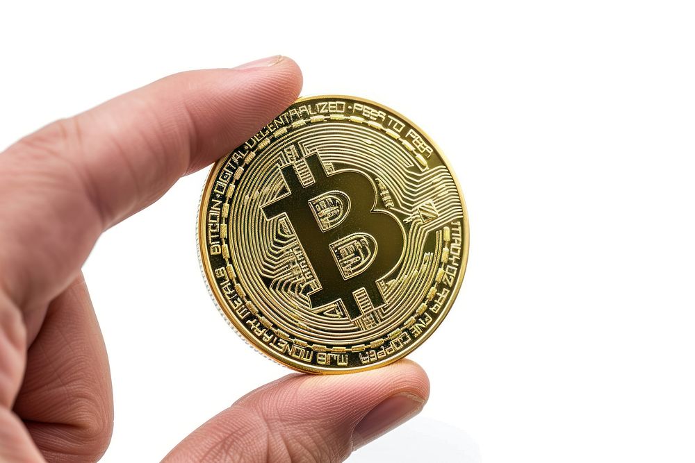 Bitcoin money hand gold.