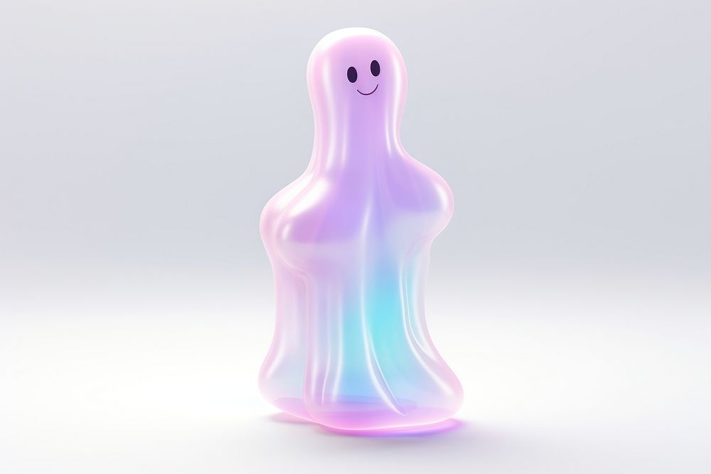 Ghost bottle white background representation.