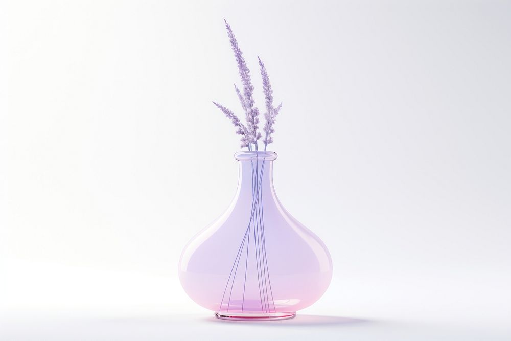 Flower lavender bottle glass vase.
