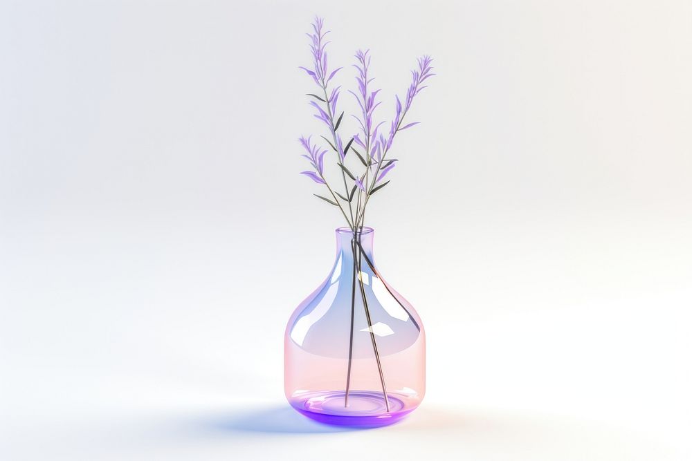 Flower lavender glass plant vase.