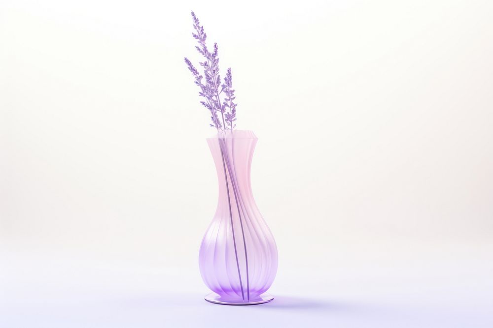 Flower lavender glass plant vase.