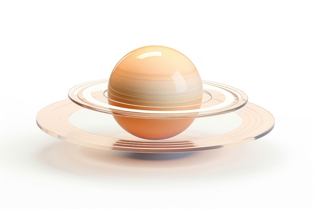 Saturn food egg white background.
