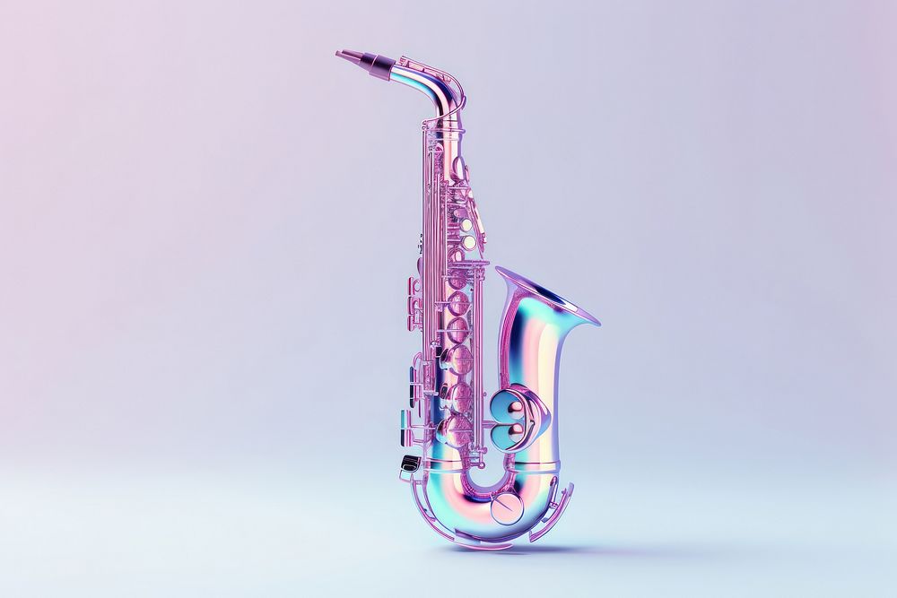 Saxophone white background performance euphonium.