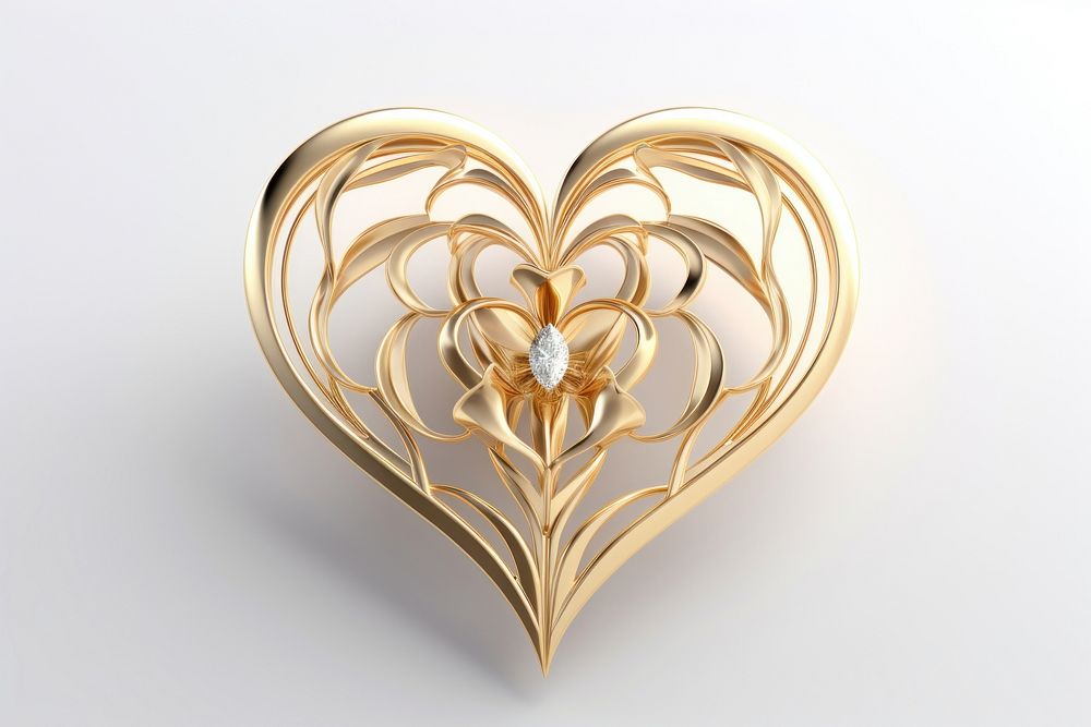 Jewelry shape heart gold.