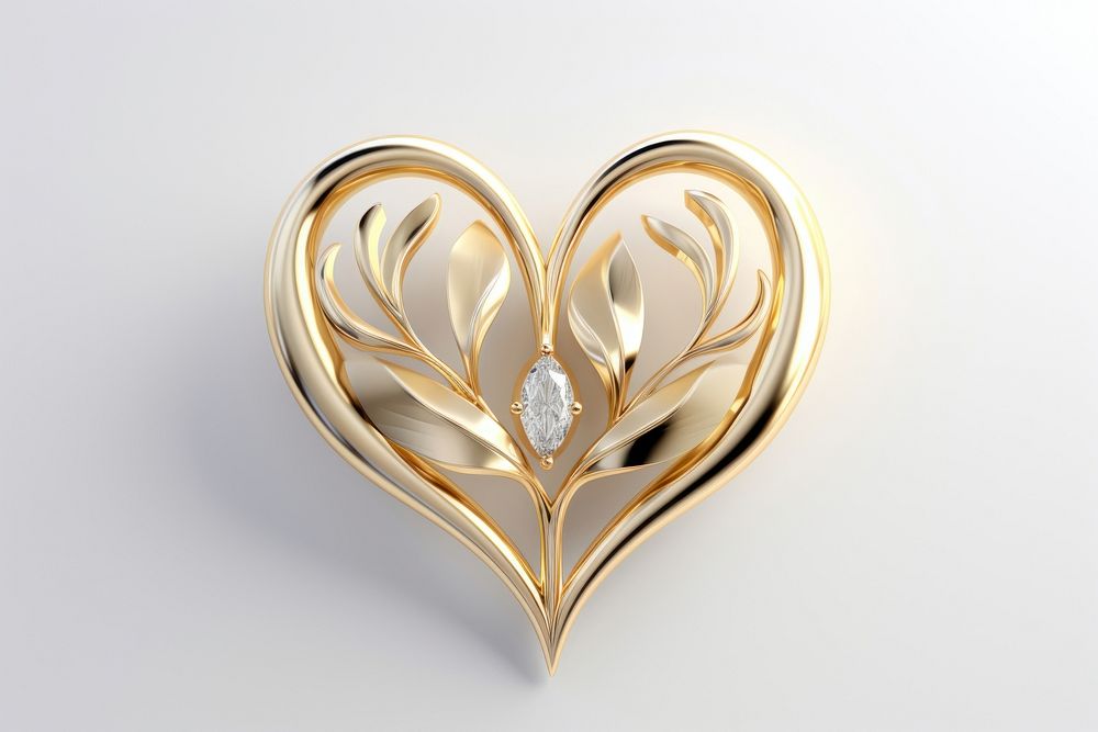 Gold jewelry diamond locket.