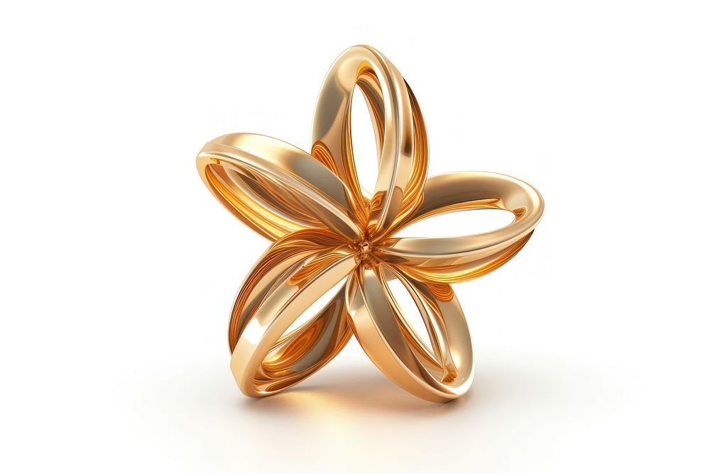 Star gold jewelry flower.