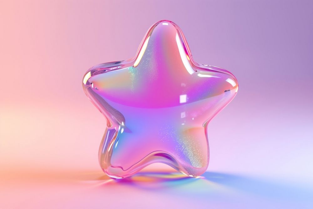 Star purple transparent starfish.