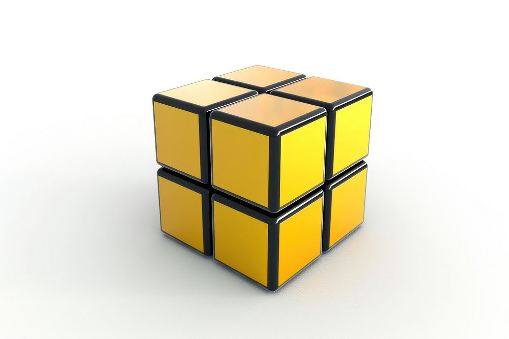 Rubix cube toy white background puzzle.