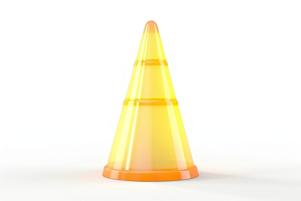 Traffic cone white background protection guidance.