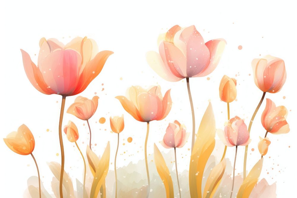 Tulip painting blossom drawing.