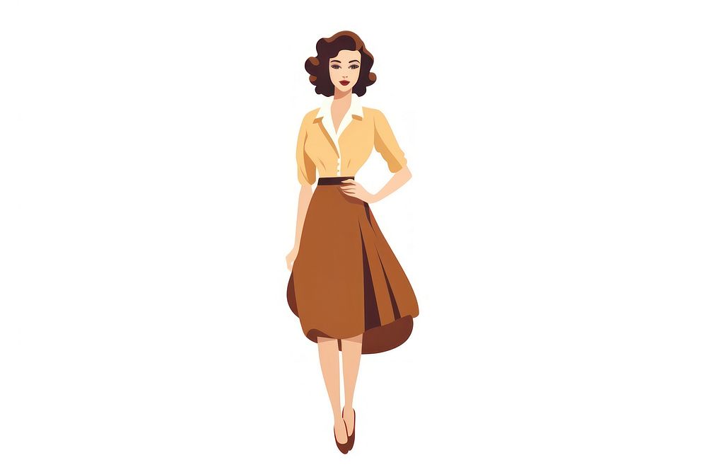 Vintage cartoon style dress skirt adult.