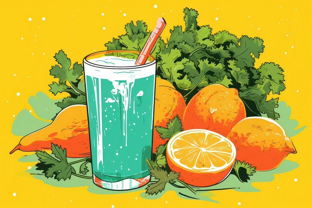 Vegetable juice grapefruit smoothie drink.