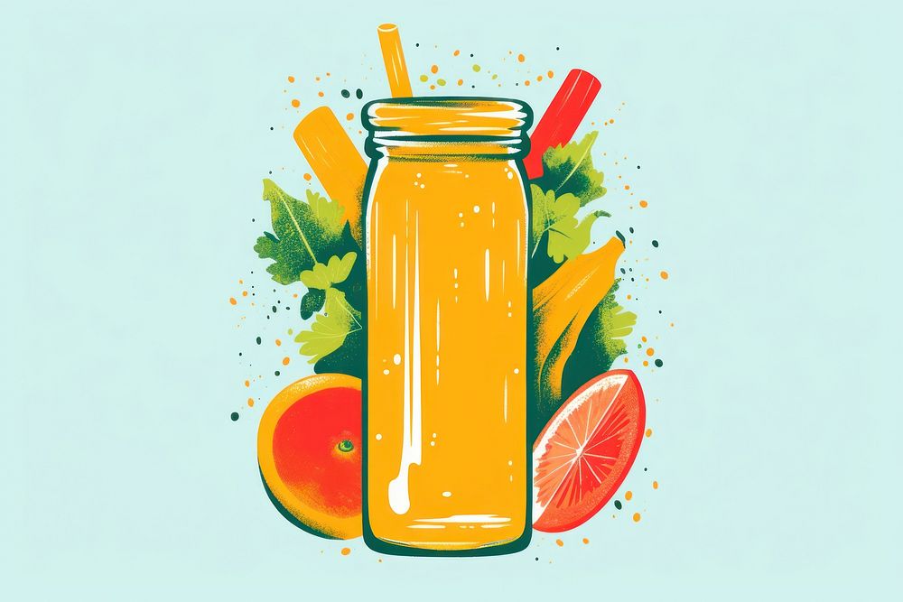 Vegetable juice drink jar antioxidant.