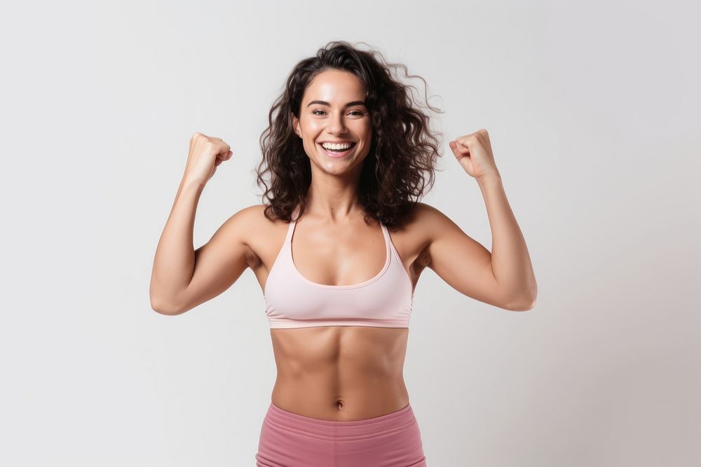 Woman in good mood smile adult gym. AI generated Image by rawpixel.