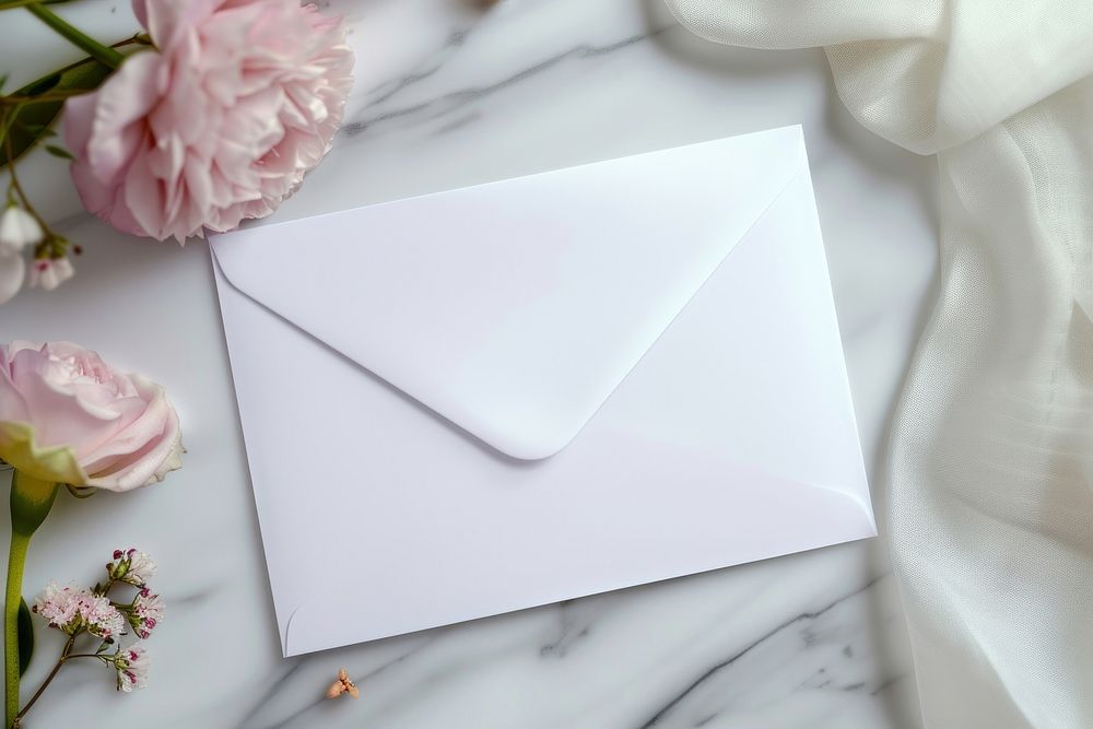 Envelope white correspondence letter.