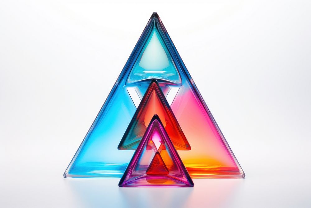 Triangle creativity pyramid purple.