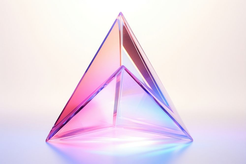 Triangular shaped crystal abstract triangle.