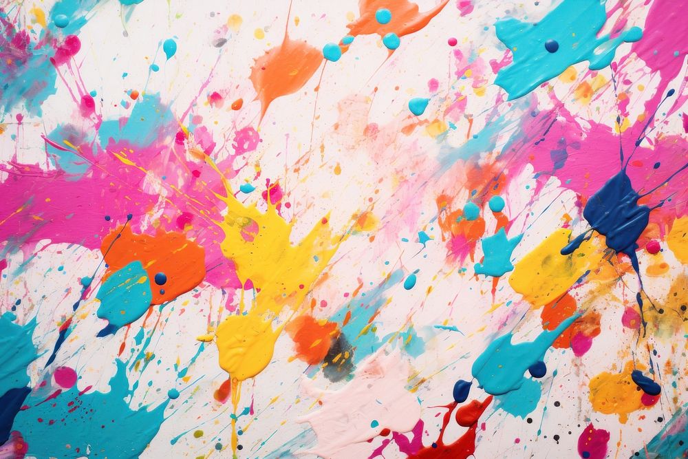 Splattering paint abstract painting art. AI generated Image by rawpixel.