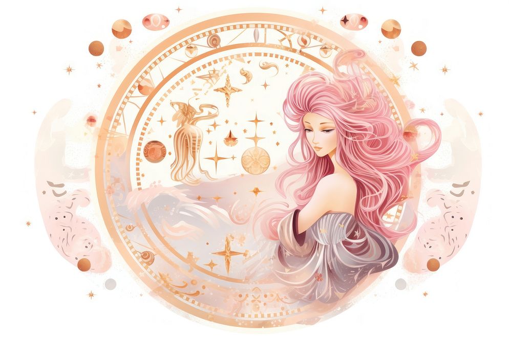 Astrology creativity hairstyle figurine.
