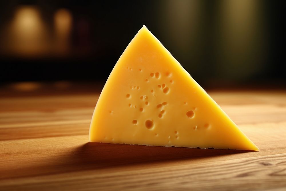 Triangular piece of cheese food parmigiano-reggiano freshness.