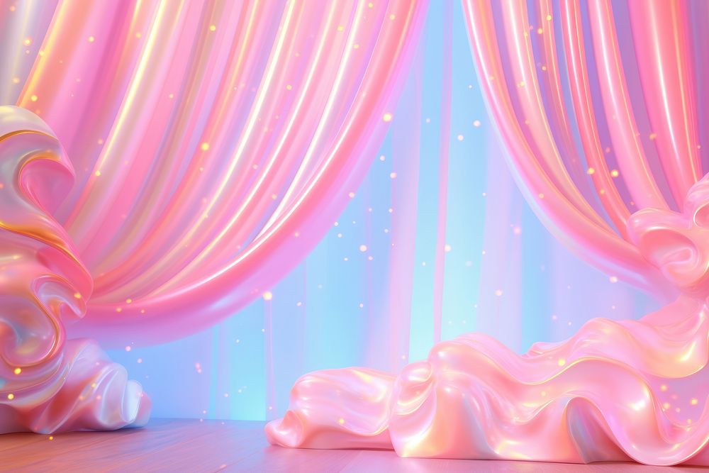 Curtain backgrounds pink illuminated. AI generated Image by rawpixel.
