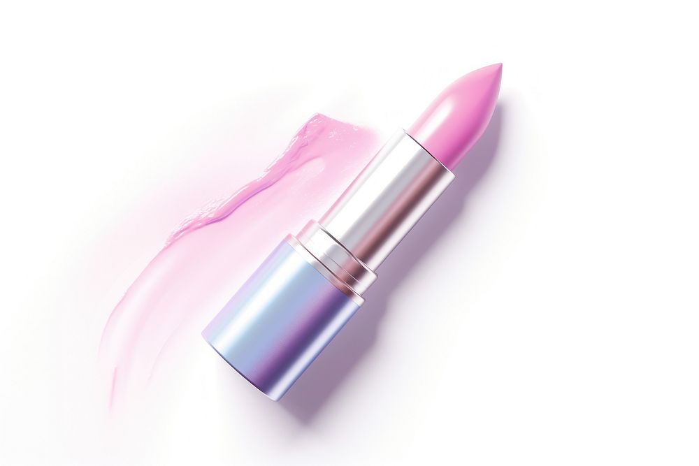 Lipstick cosmetics pink white background. AI generated Image by rawpixel.
