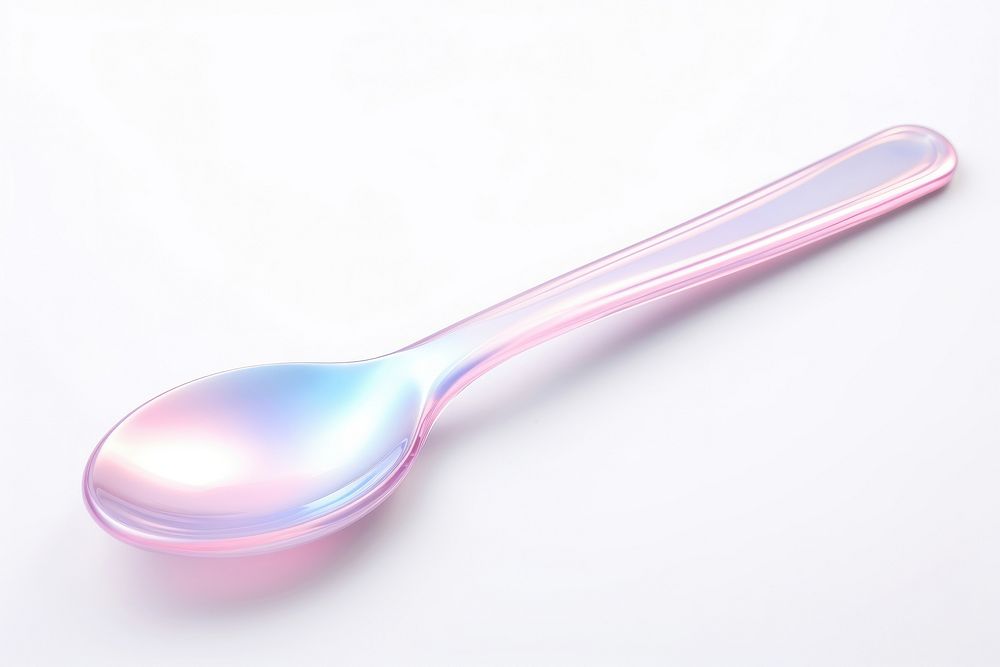 Spoon pink white background silverware. AI generated Image by rawpixel.