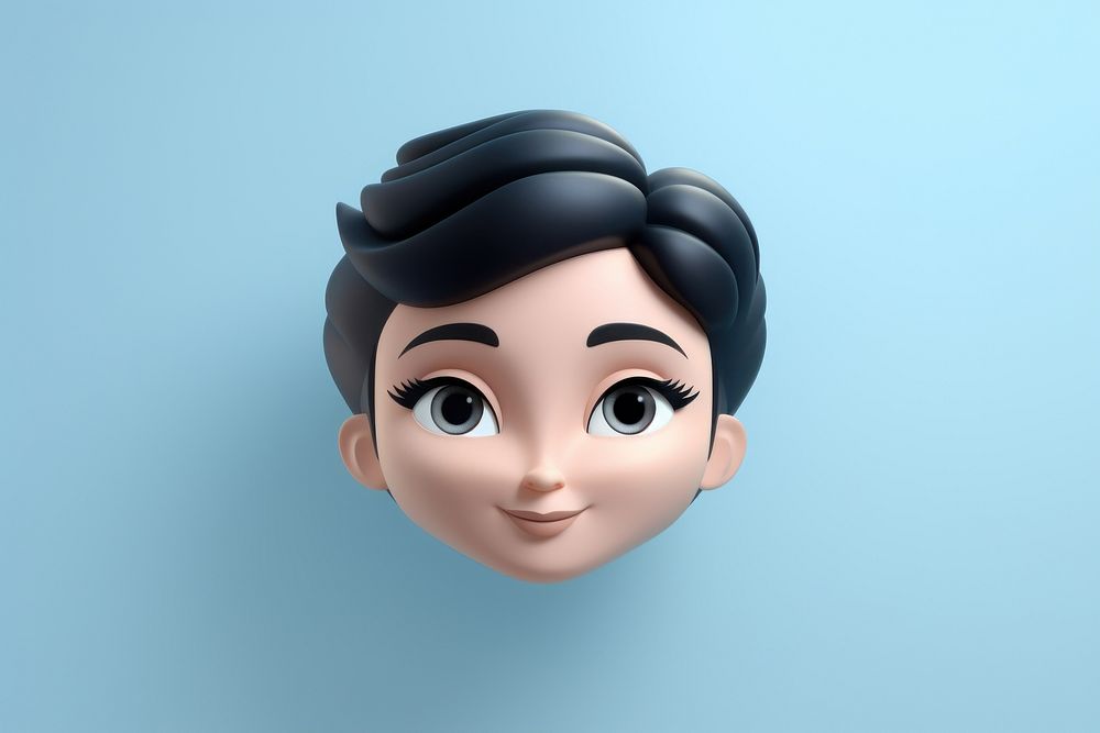 Woman head only cartoon doll toy.