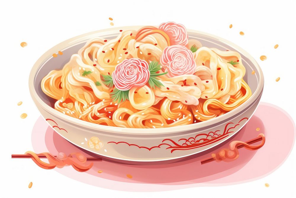 Dan dan noodles spaghetti pasta food.
