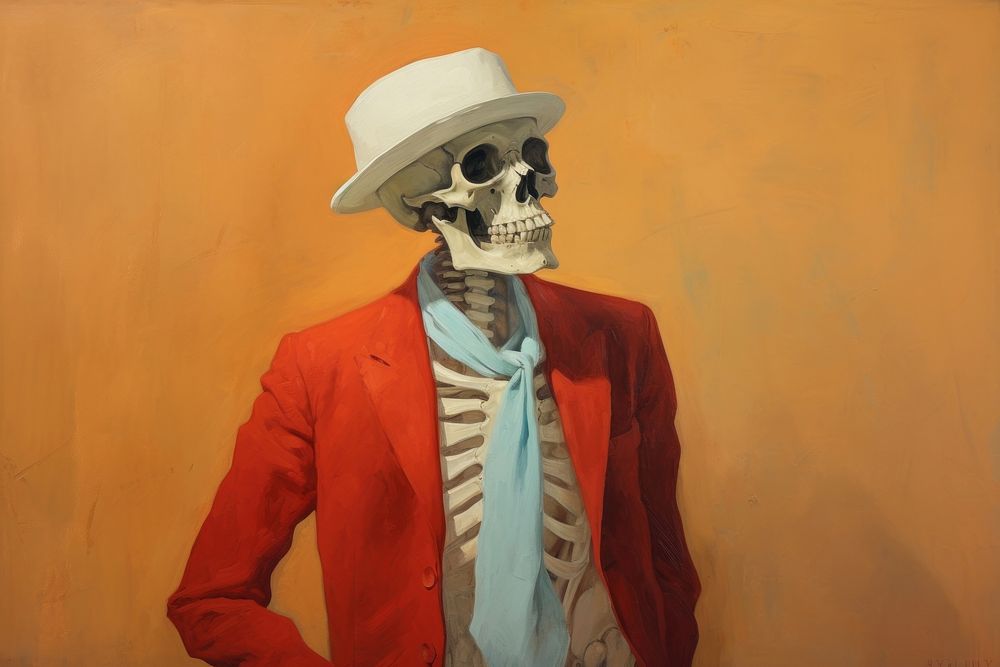 Bone painting portrait adult.