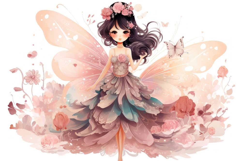 Fairy drawing anime angel.