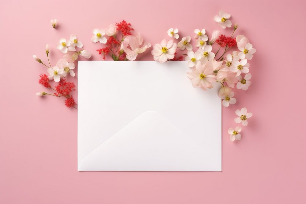 Deliver envelope flower petal plant.