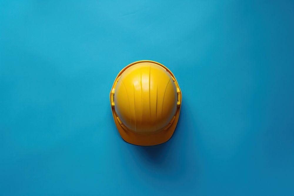 Yellow Safety Helmet helmet hardhat yellow. AI generated Image by rawpixel.