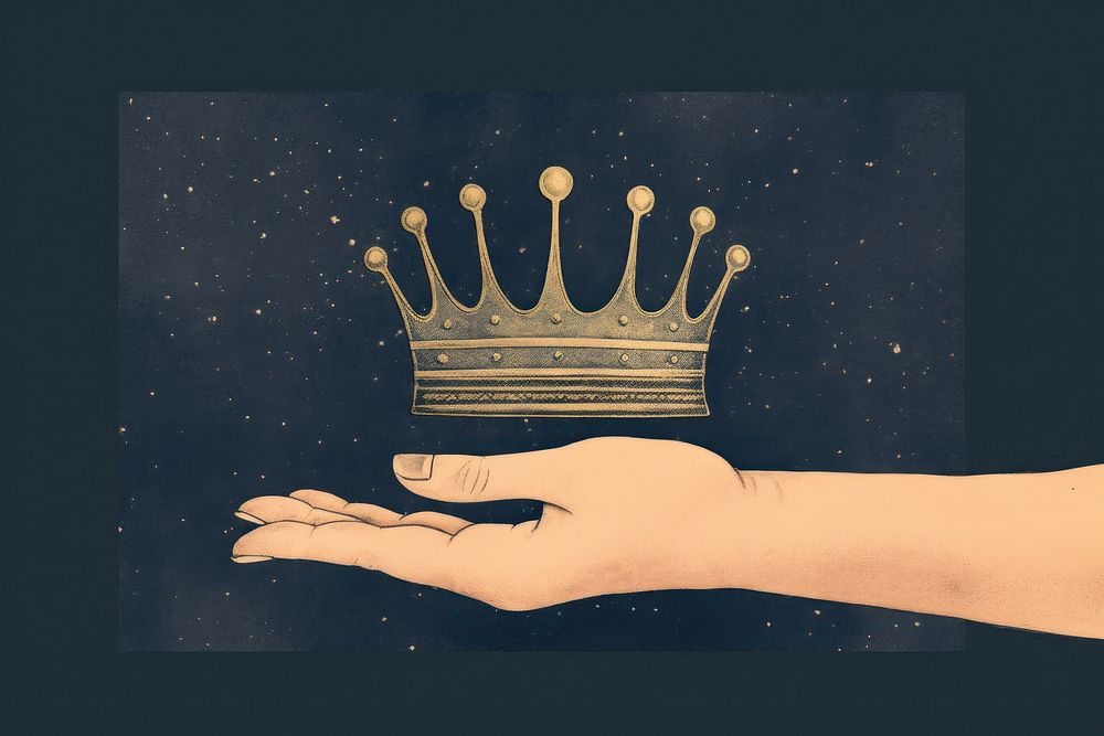 Gold crown hand accessories accessory.