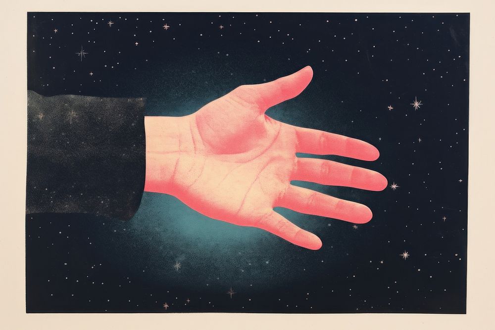 Trash hand astronomy finger.