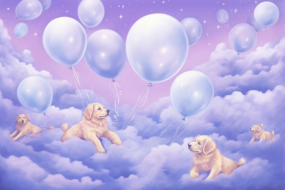  Dogs backgrounds balloon animal. AI generated Image by rawpixel.