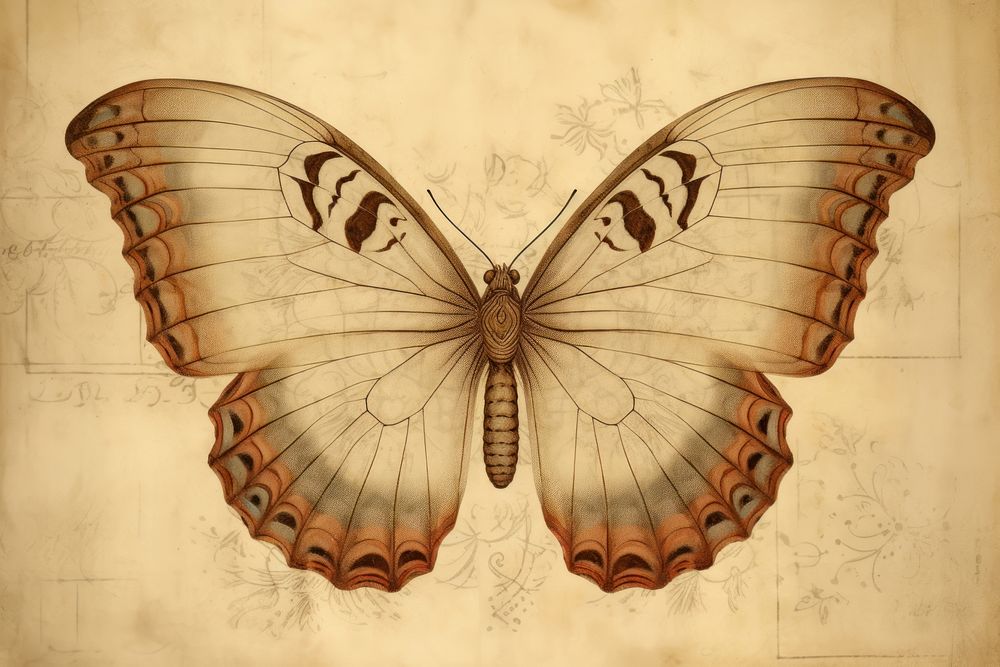 Illustration of davinci butterfly insect animal moth.