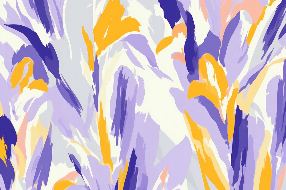 Stroke painting of iris pattern line art.