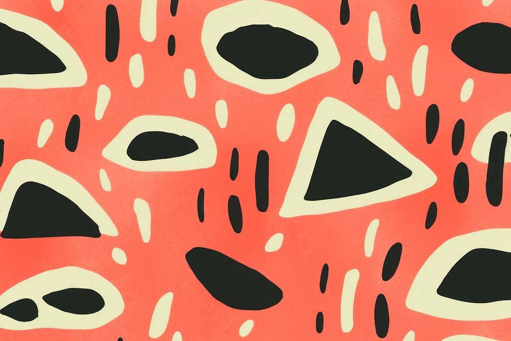 Stroke painting of watermelon pattern line art.