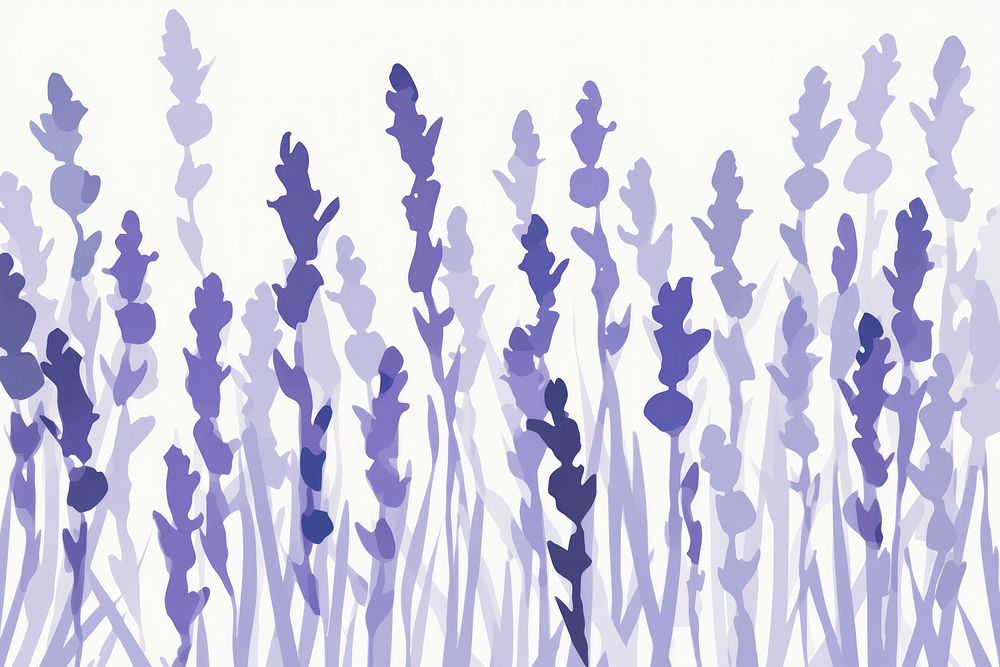 Stroke painting of lavender pattern flower purple.
