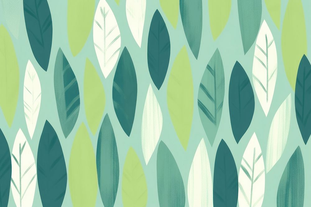 Stroke painting of leaf pattern plant line.