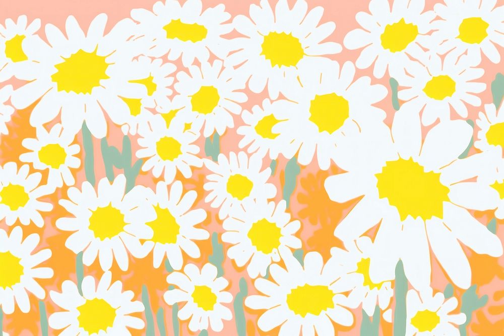 Stroke painting of Daisy daisy outdoors pattern.