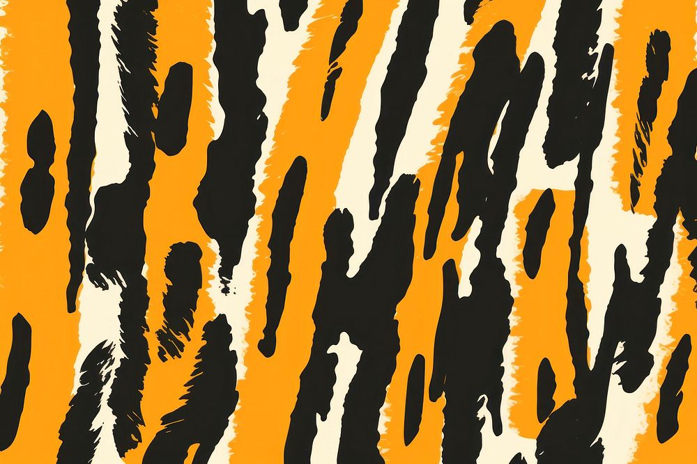 Stroke painting of tiger print pattern line backgrounds.