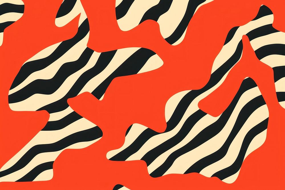 Painting of zebra print pattern line backgrounds.