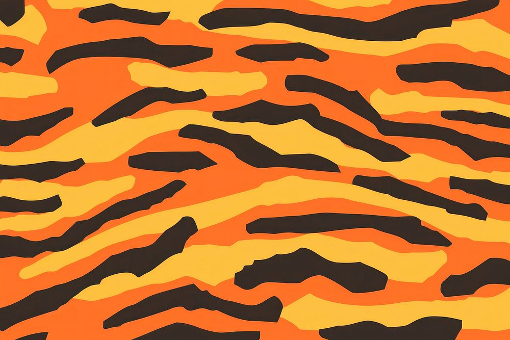 Stroke painting of tiger print pattern camouflage line.