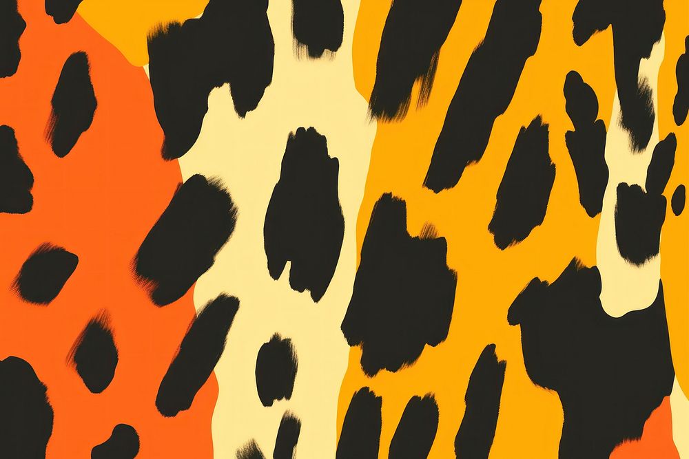 Painting of leopard print pattern line backgrounds.