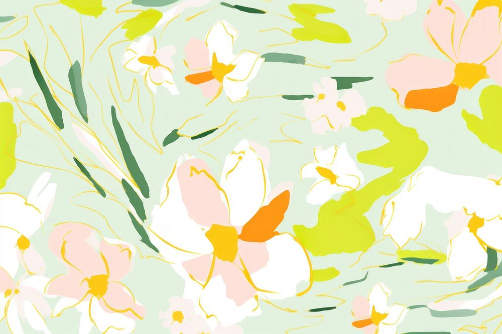 Stroke painting of blossom pattern line backgrounds.