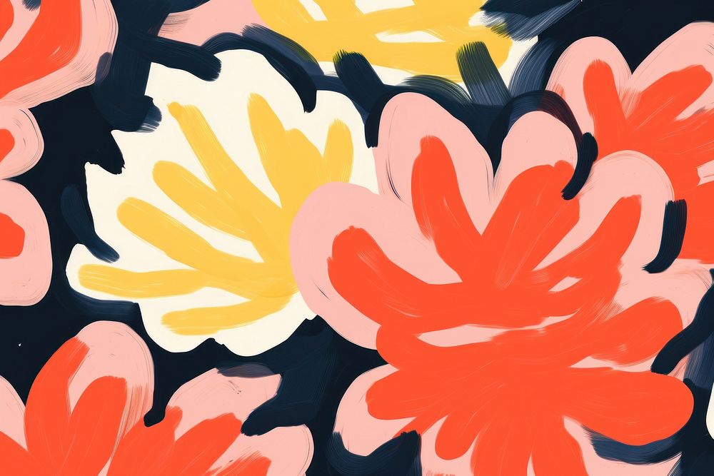 Flower painting pattern art.