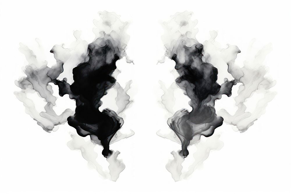 Inkblot white smoke white background. AI generated Image by rawpixel.