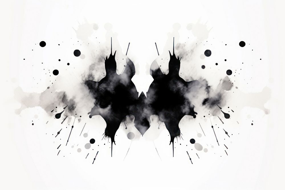 Inkblot backgrounds white background splattered. AI generated Image by rawpixel.